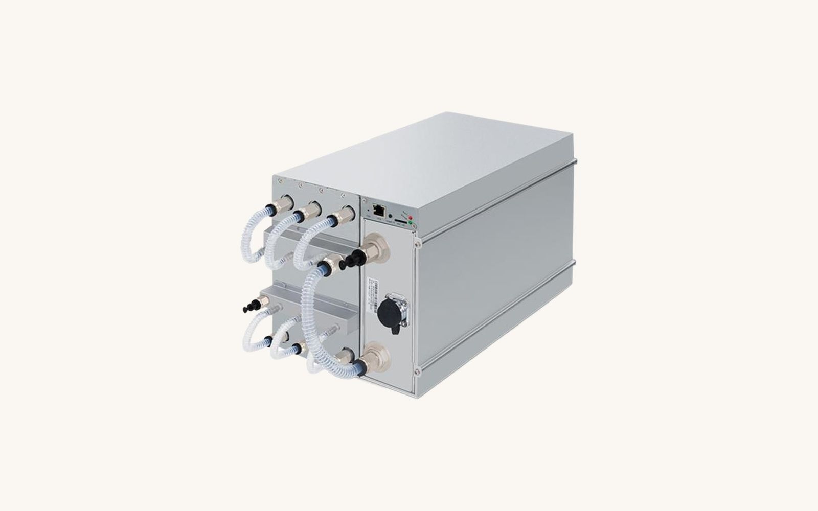 Antminer S21 Hydro with its water couplings